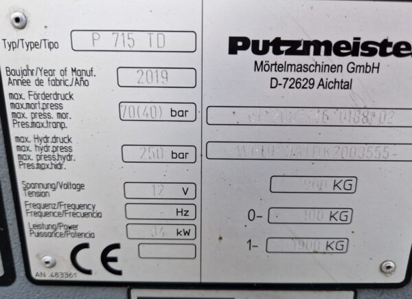 PUTZMEISTER P 715 TD - Imagen 21