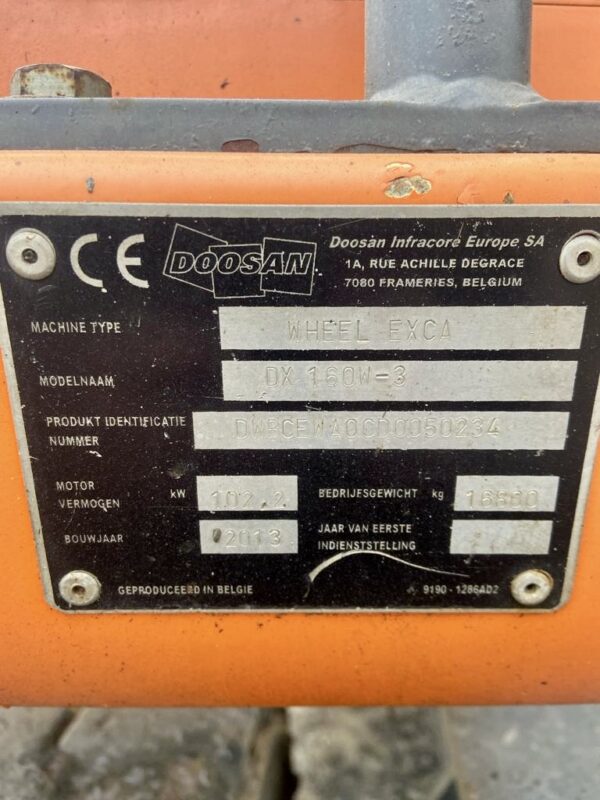 DOOSAN DX160W-3 - Imagen 7