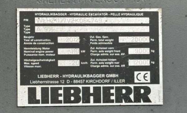 LIEBHERR A916 LITRONIC - Imagen 18