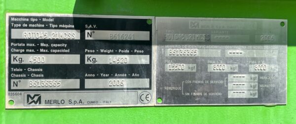 CARRETILLA TELESCÓPICA MERLO 45.21 MCSS - Imagen 11